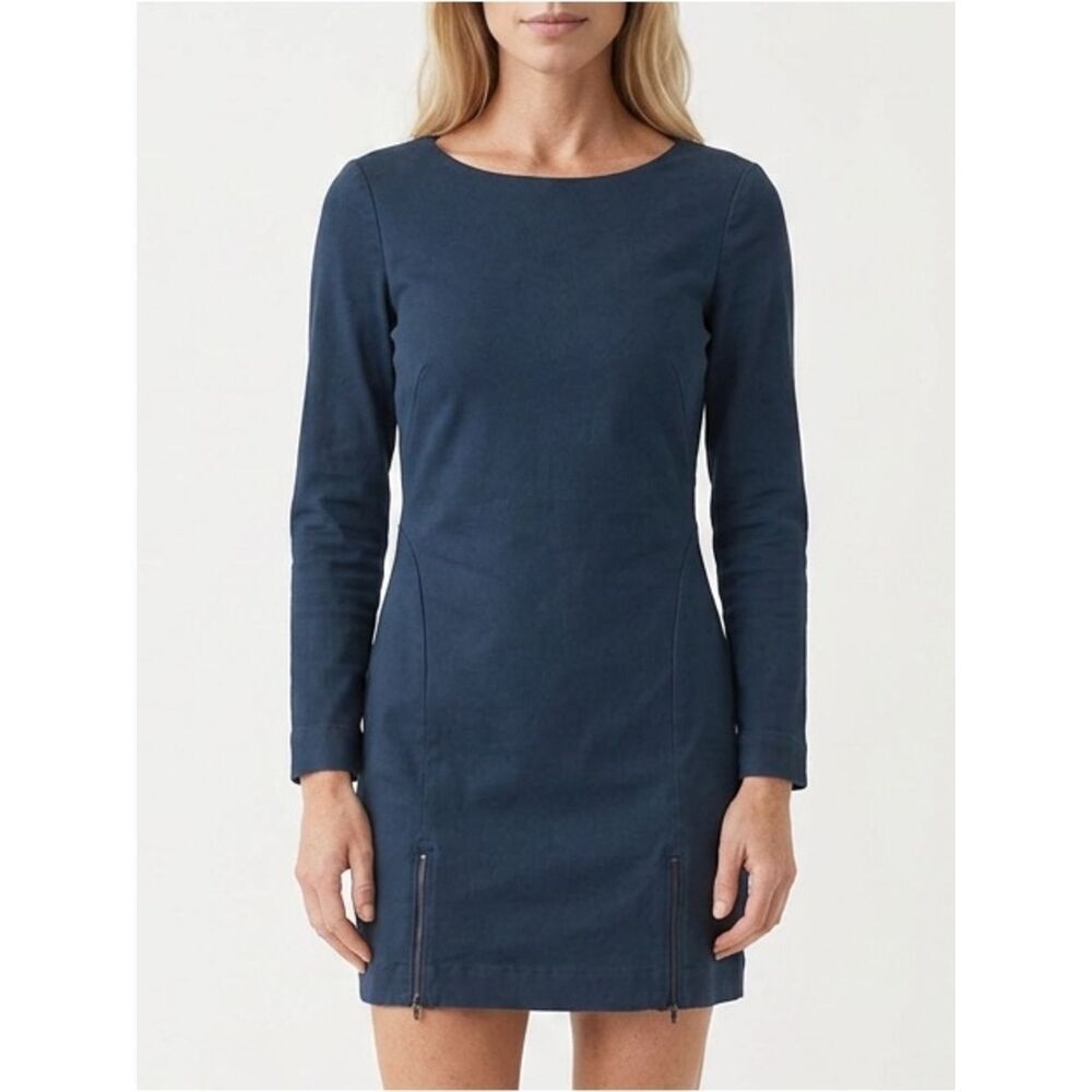 KATE SPADE SATURDAY | Navy Blue Zipper Accent Mini Dress Women’s Size 2